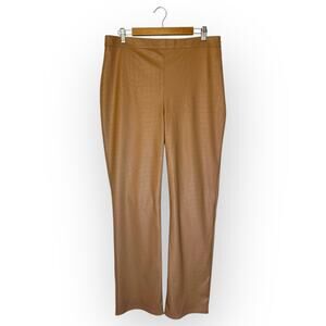 Asos Women's Faux Leather Crock Print Pant Size 12 Tan Nude Straight Leg Vegan